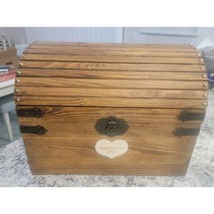 Handmade Wooden Chest with Lock and Keys